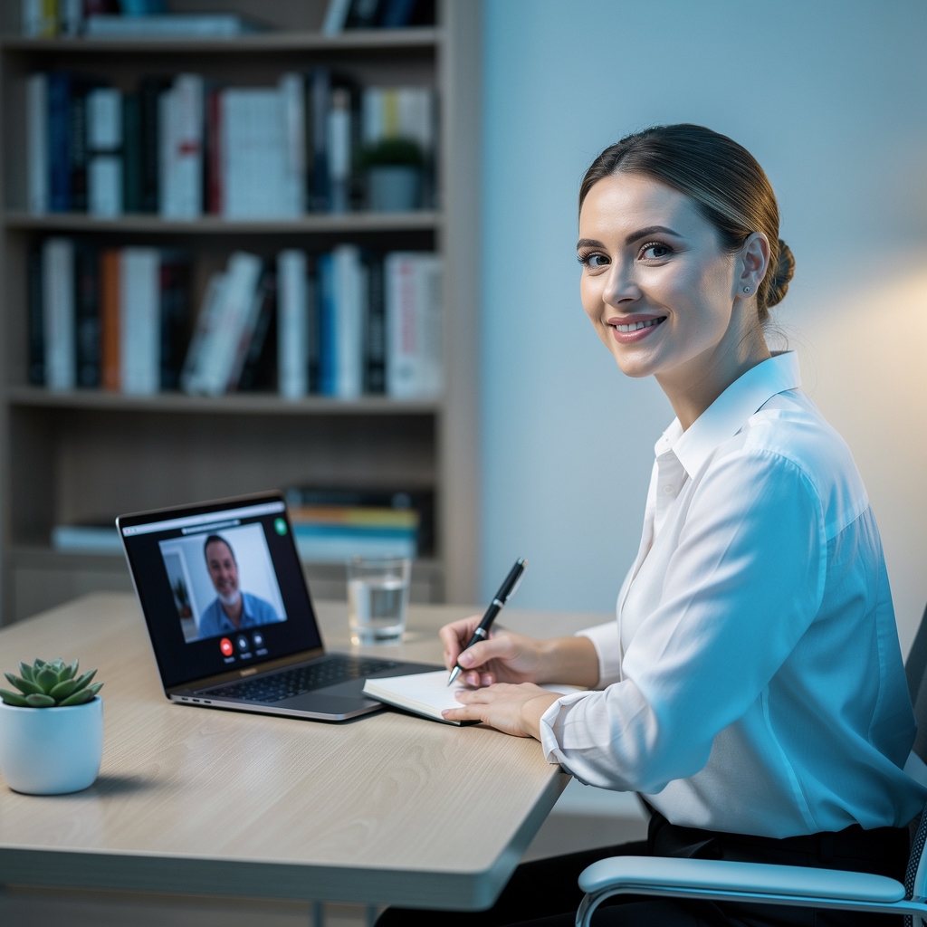 Konsultacja online przez laptop